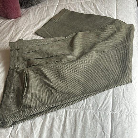 🌿Nino Cerruti  40R black and cream/tan checkered wool suit🌿 - Picture 12 of 17